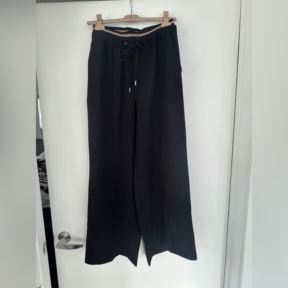 Reiss Black and Tan Drawstring Pants